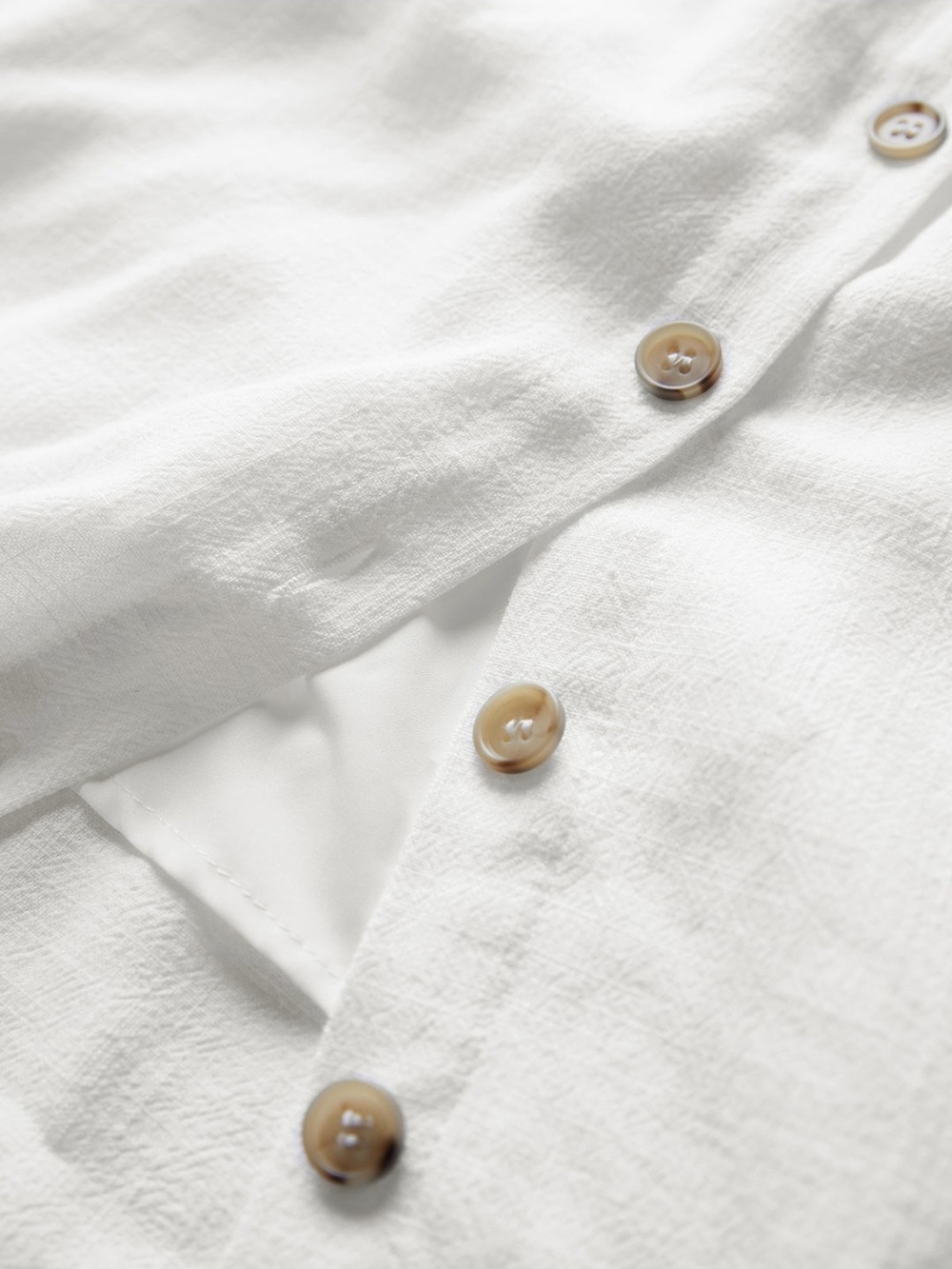 Commense White Mini Button-Front Sundress - Picture 3 of 7